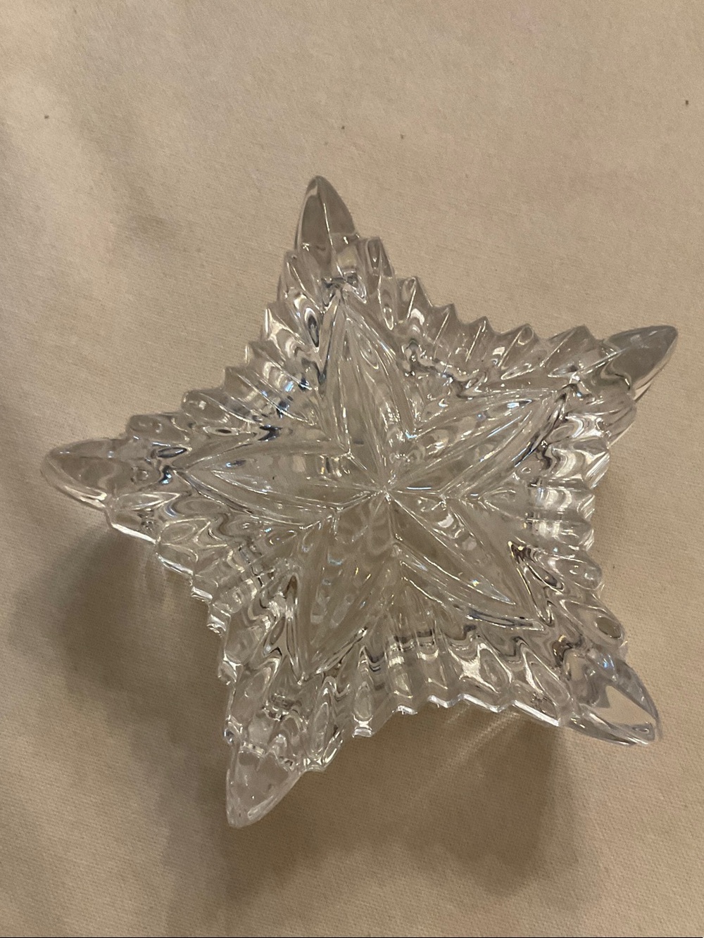 Exquisite vintage crystal STAR BOX.  4.5” x2”.  Belonged to my grandmother.
